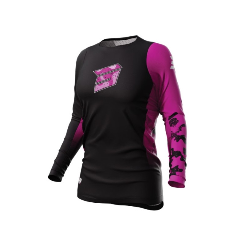 Dámsky motokrosový dres Shot Contact Shelly 2.0 čierno-ružový výpredaj