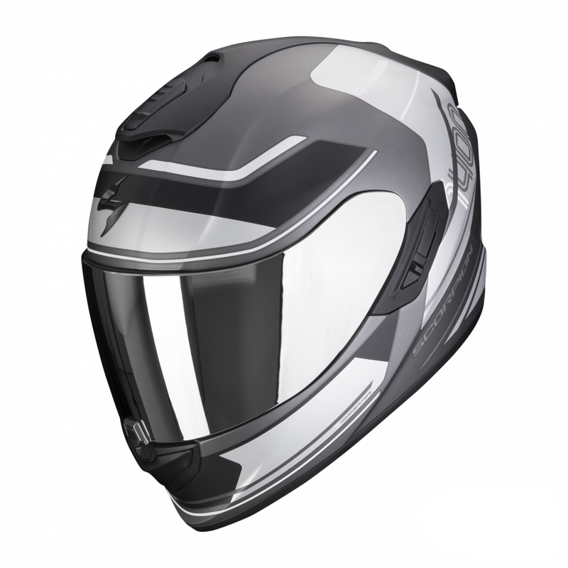 Integrálna prilba na motocykel Scorpion EXO-1400 EVO Air Vittoria strieborno-biela matná