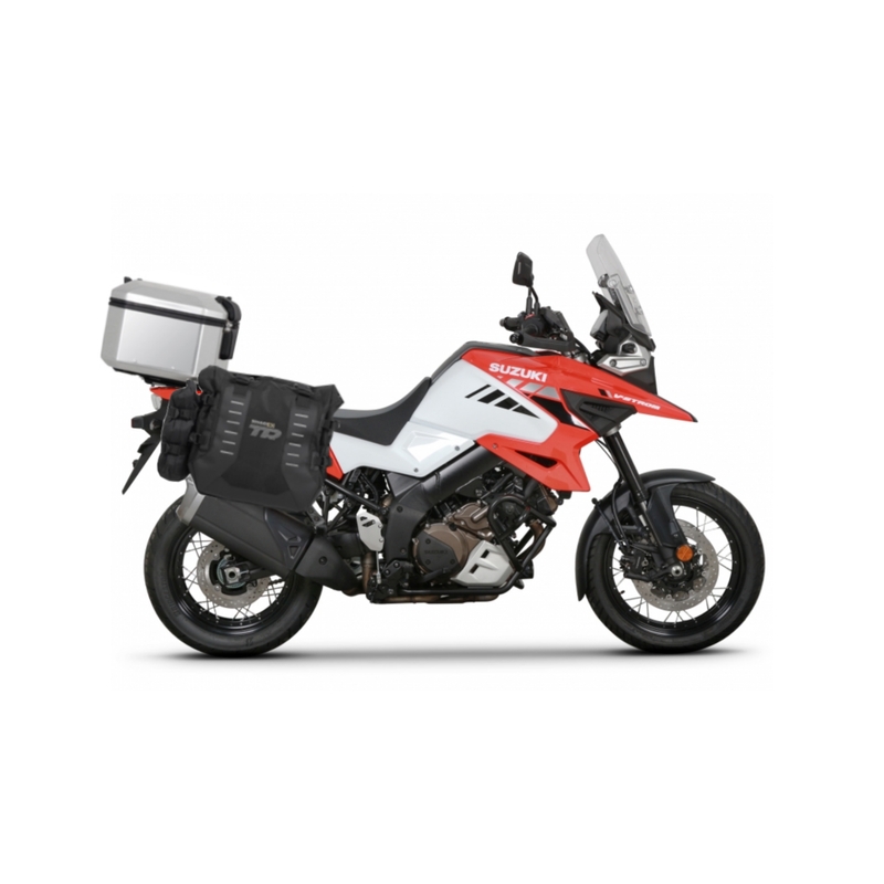 Kompletná sada sedlových brašní SHAD TERRA TR40 adventure a hliníkového kufra SHAD TERRA 55L vrátane montážnej sady SHAD SUZUKI DL 1000 V-Strom/ DL 1050 V-Strom