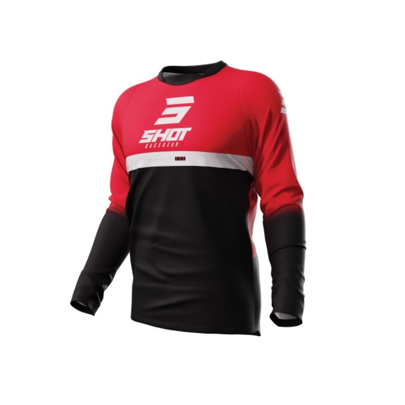 Motokrosový dres Shot Devo Reflex čierno-červený výpredaj