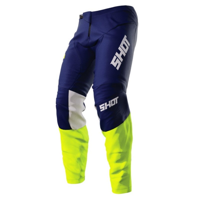 Motokrosové kalhoty Shot Devo Reflex modro-bielo-fluo žlté výpredaj