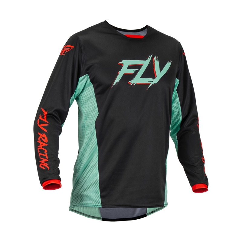 Motokrosový dres Fly Racing Kinetic S.E. Rave čierno-zeleno-červený výpredaj