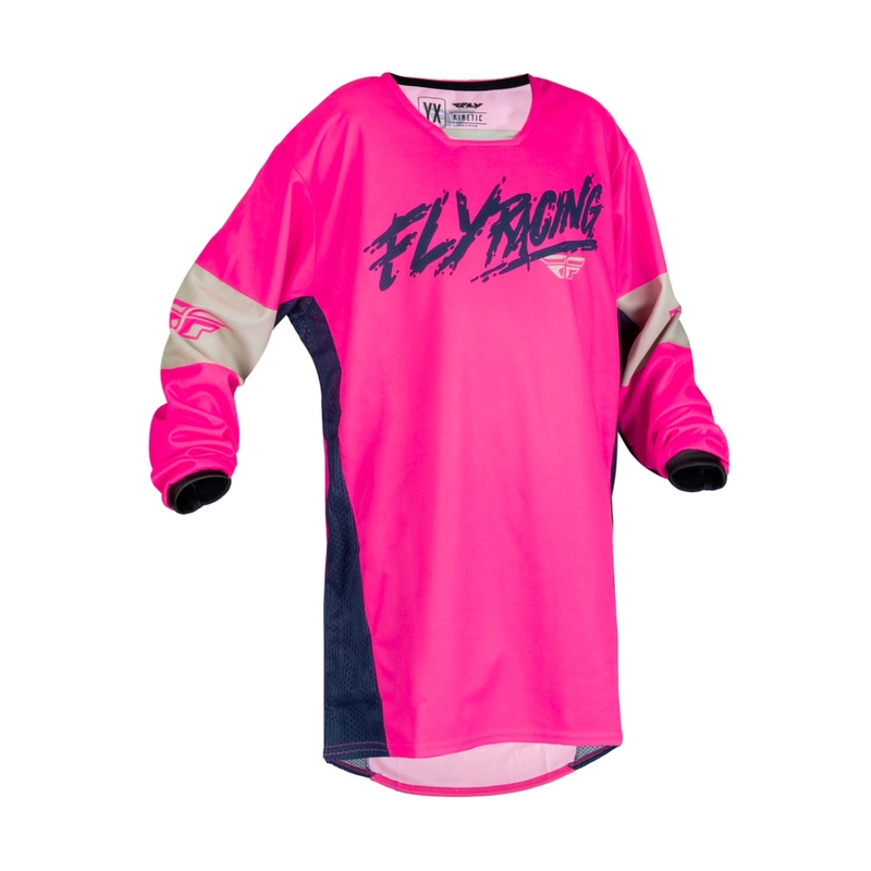 Detský motokrosový dres FLY Racing Kinetic Khaos modro-ružový výpredaj