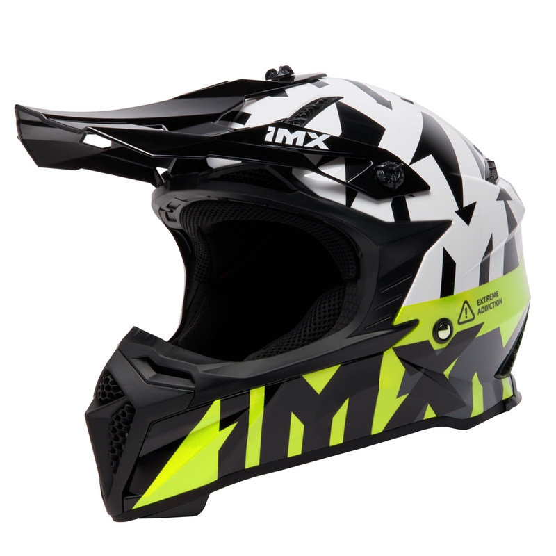 Motokrosová prilba iMX FMX-02 čierno-bielo-fluo žltá