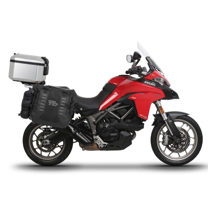 Kompletná sada sedlových brašní SHAD TERRA TR40 adventure a hliníkového kufra SHAD TERRA 37L vrátane montážnej sady SHAD DUCATI MULTISTRADA 950 / 1200 / 1260