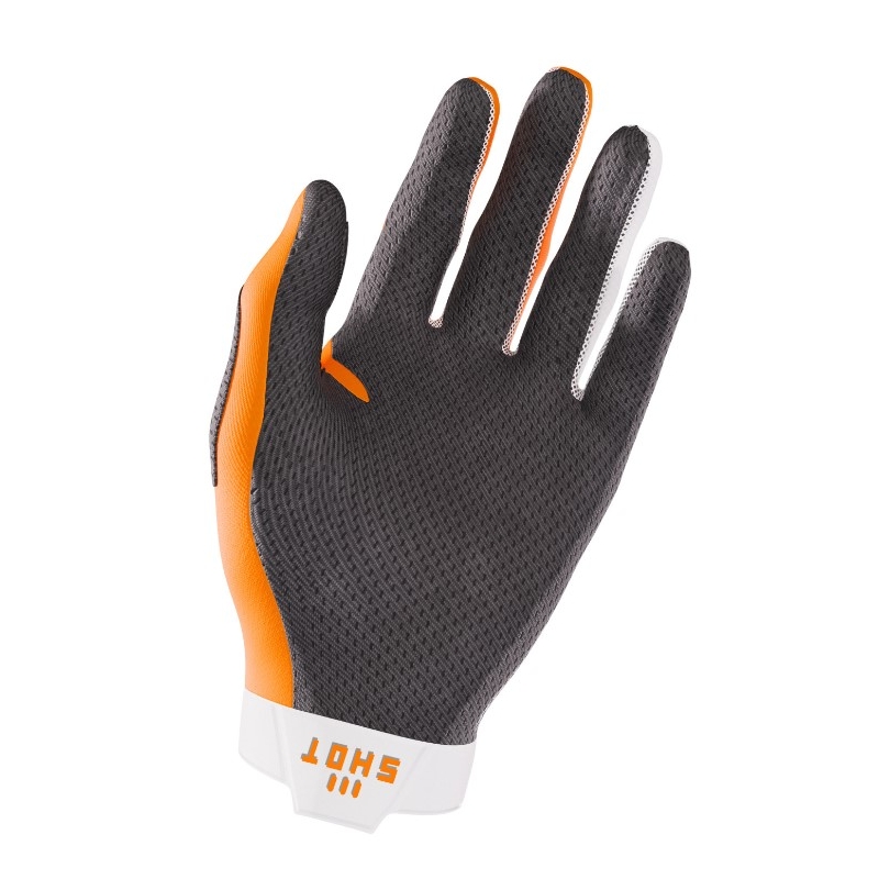 Motokrosové rukavice Shot Lite bielo-oranžové výpredaj