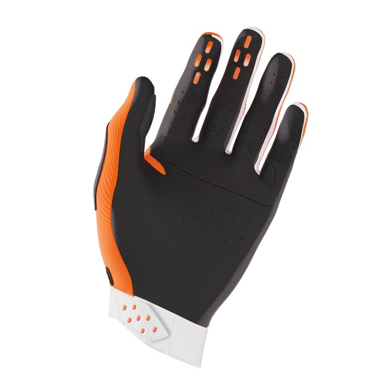 Motokrosové rukavice Shot Race bielo-oranžové
