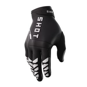 Motokrosové rukavice Shot Core čierno-biele výpredaj