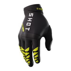 Motokrosové rukavice Shot Core čierno-fluorescenčno žlté