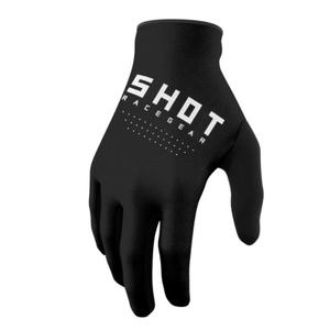 Motokrosové rukavice Shot Raw čierno-biele