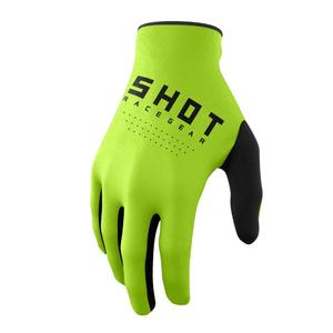 Motokrosové rukavice Shot Raw čierno-fluorescenčno zelené výpredaj
