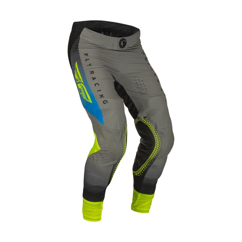Motokrosové nohavice FLY Racing Lite 2023 sivo-modré hi-vis výpredaj