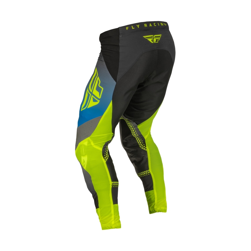 Motokrosové nohavice FLY Racing Lite 2023 sivo-modré hi-vis výpredaj