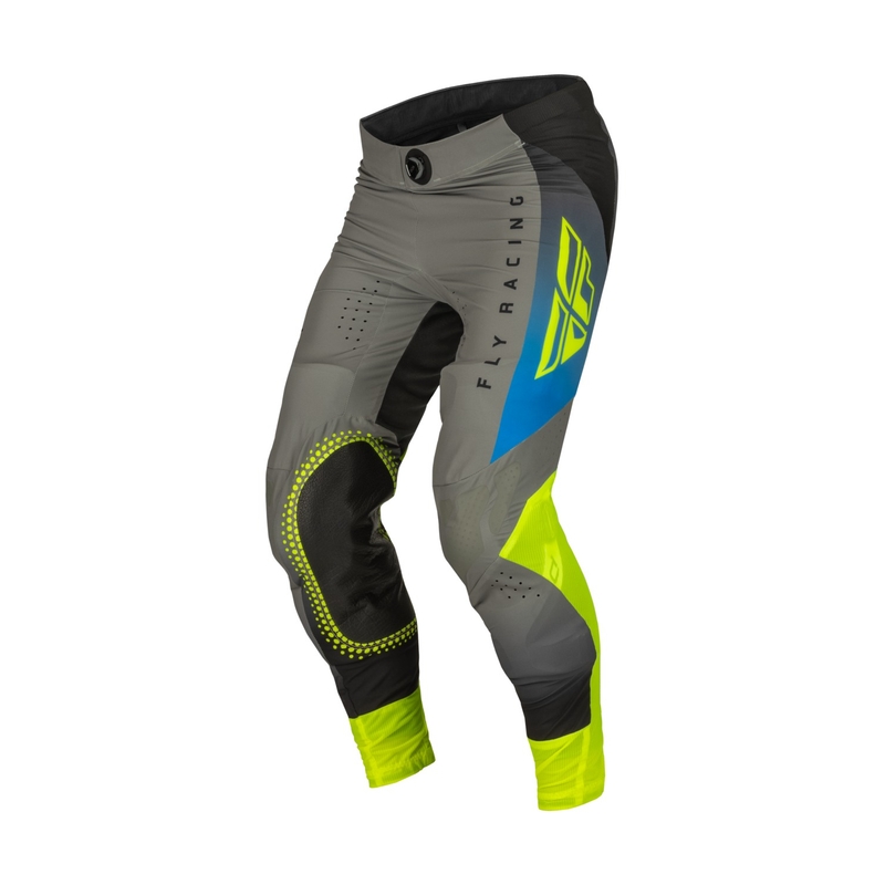 Motokrosové nohavice FLY Racing Lite 2023 sivo-modré hi-vis výpredaj
