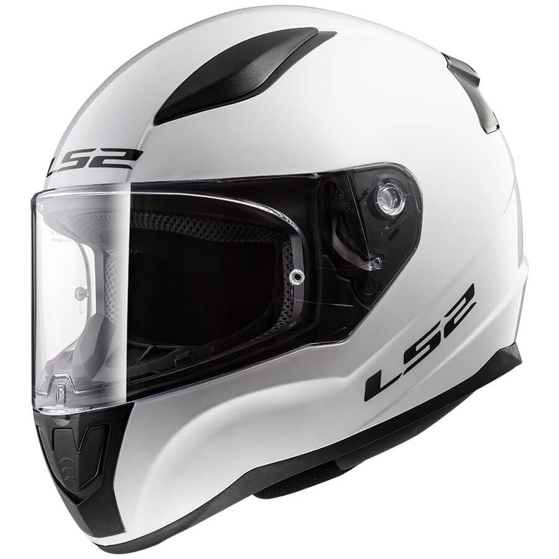 Detská integrálna prilba na motocykel LS2 FF353 Rapid Mini Single Mono lesklá biela