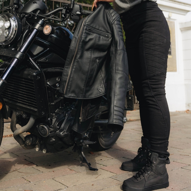 Dámske jeansy na motocykel Rebelhorn Ash čierne výpredaj