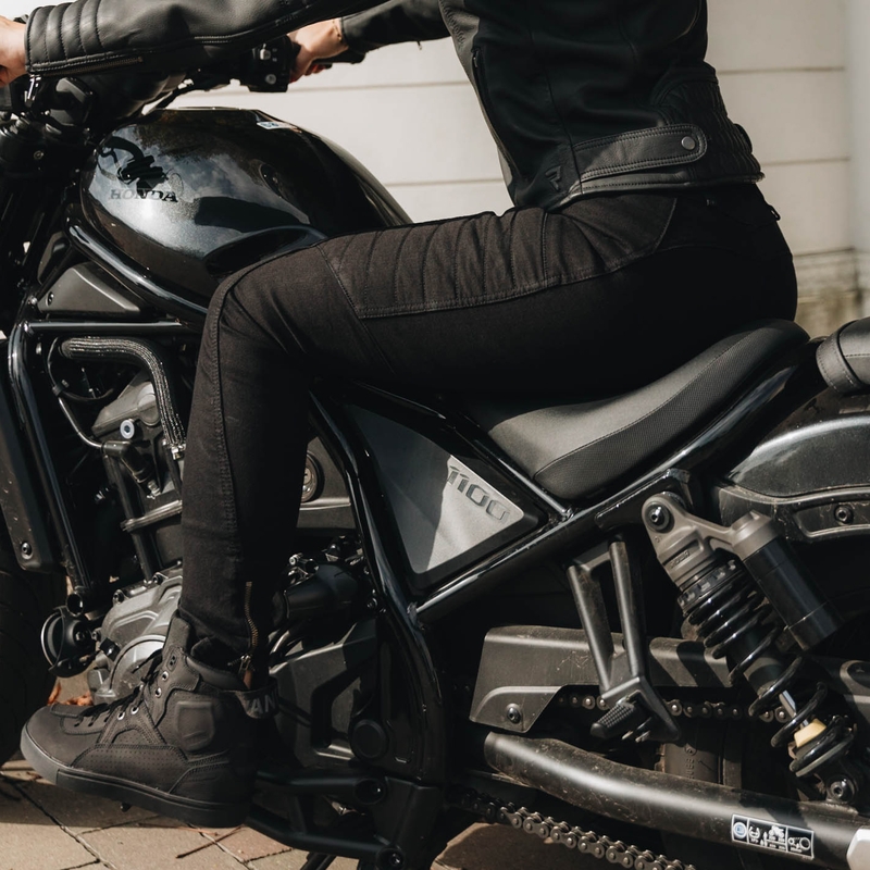 Dámske jeansy na motocykel Rebelhorn Ash čierne výpredaj