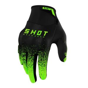 Motokrosové rukavice Shot Drift Edge 2.0 čierno-zelené