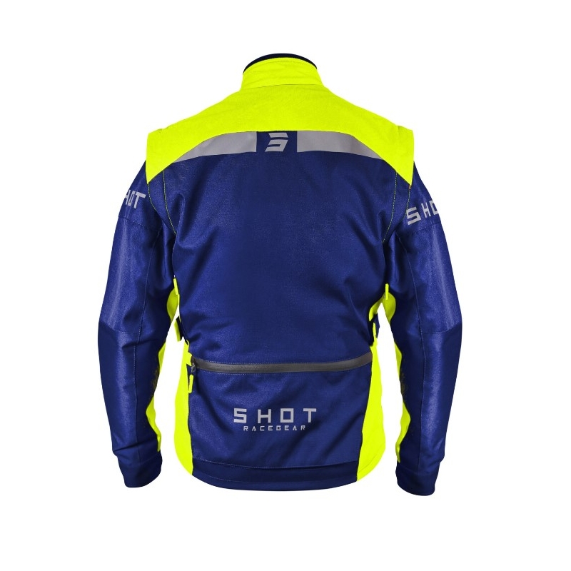 Bunda na motocykel Shot Racetech modro-fluorescenčno žltá