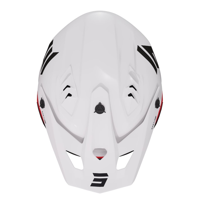 Prilba na motocykel Shot Jump Tricks čierno-červeno-biela