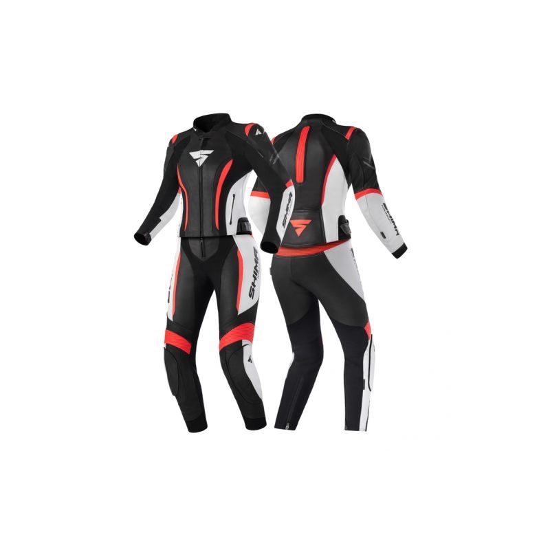 Dámska kombinéza na motorku Shima Miura 2.0 čierno-bielo-fluo červená