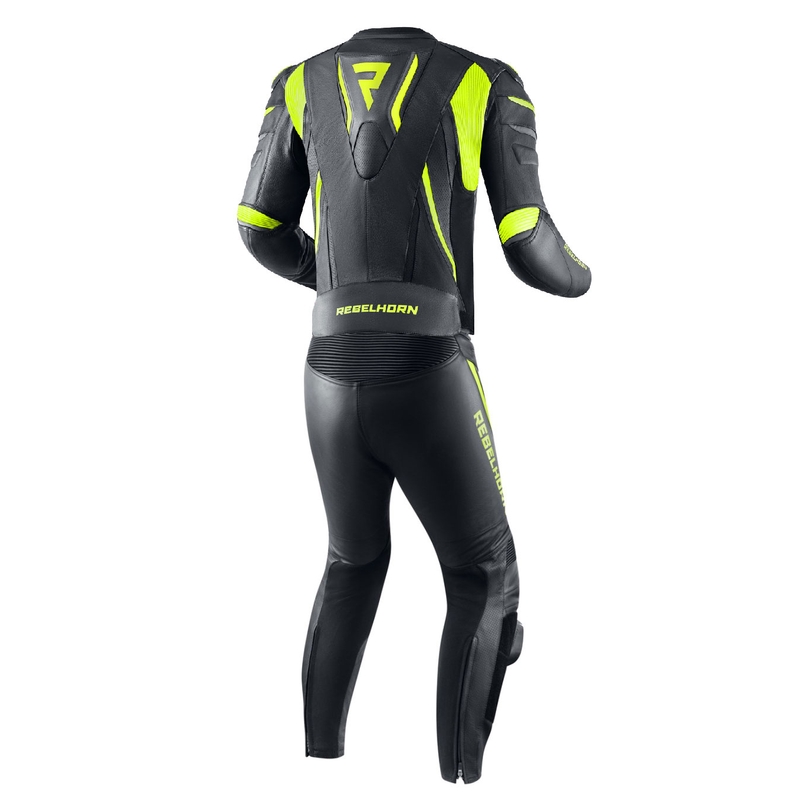 Kombinéza na motorku Rebelhorn Fighter čierno-fluo žltá výpredaj