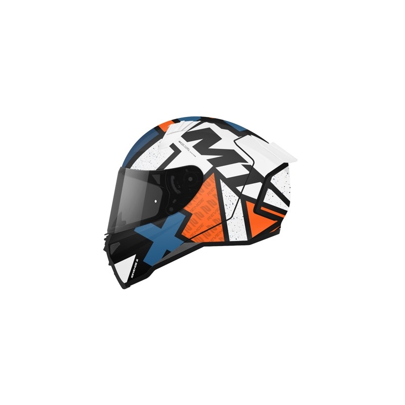 Integrálna prilba na motocykel MT FF110 Revenge 2 Light bielo-modro-oranžová