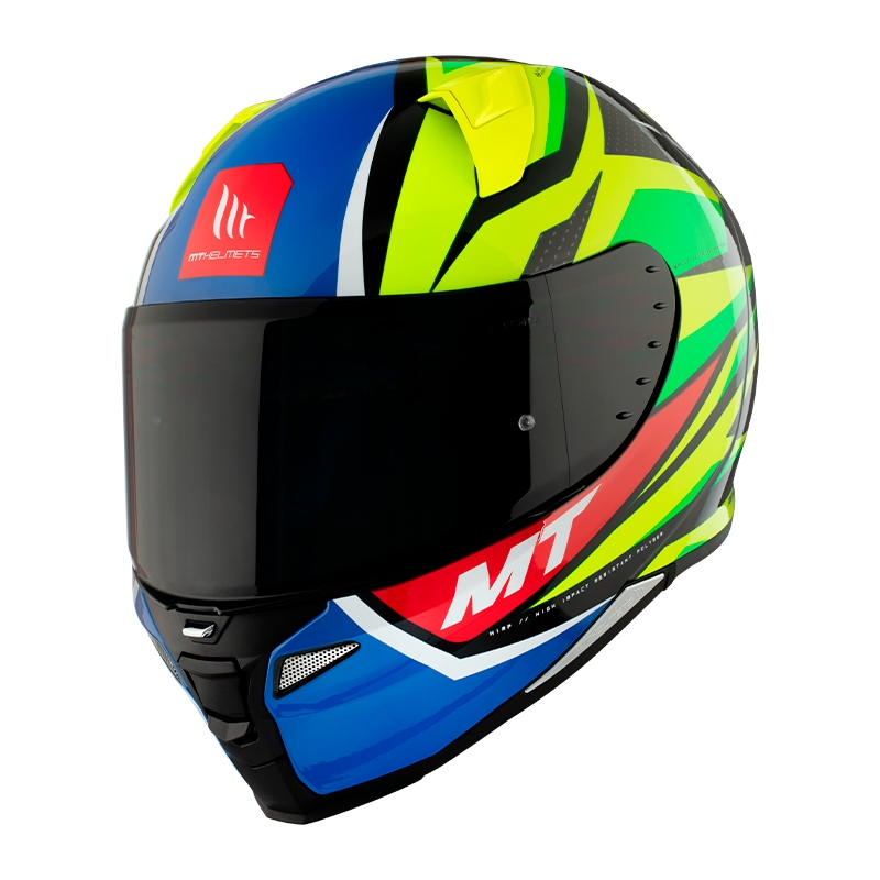 Integrálna prilba na motocykel MT FF110 Revenge 2 Kley modro-fluorescenčno žltá výpredaj