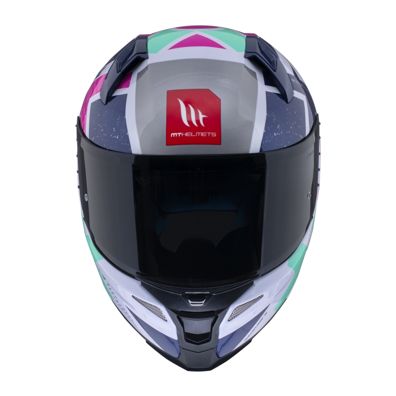 Integrálna prilba na motocykel MT FF110 Revenge 2 Light bielo-modrá