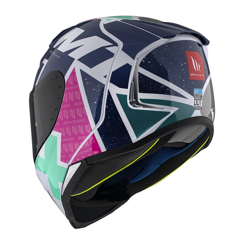 Integrálna prilba na motocykel MT FF110 Revenge 2 Light bielo-modrá