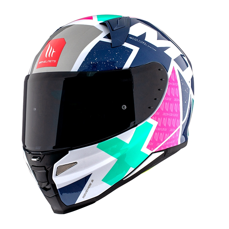Integrálna prilba na motocykel MT FF110 Revenge 2 Light bielo-modrá