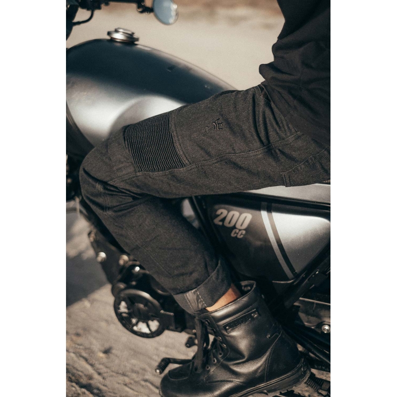 Jeansy na motocykel PANDO MOTO KarlDo Slim čierne výprodej výpredaj