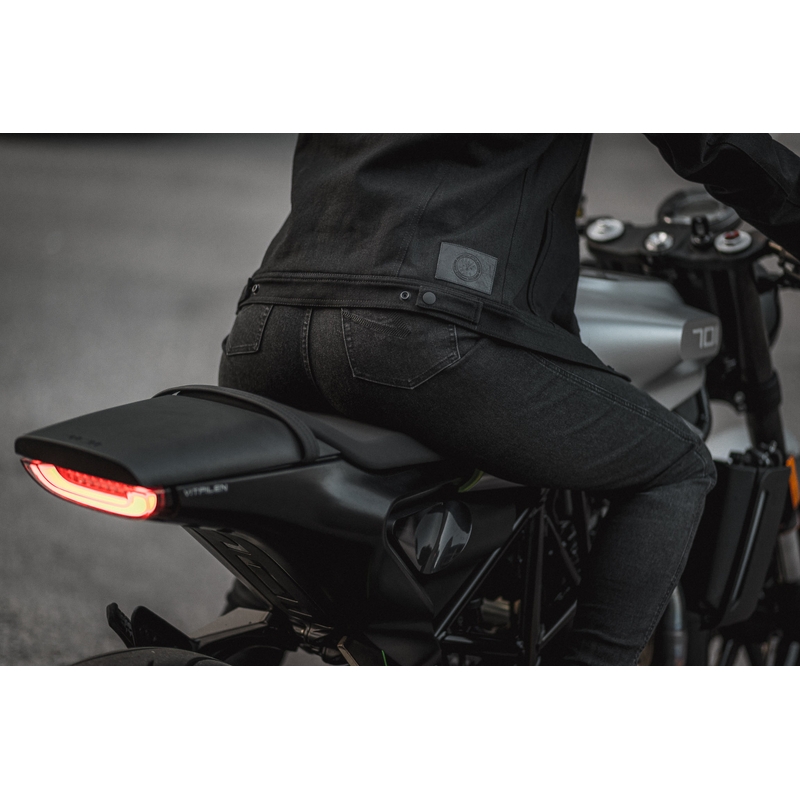 Dámske jeansy na motocykel PANDO MOTO Kusari Cor 01 čierne výpredaj