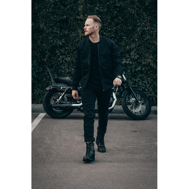 Jeansy na motocykel PANDO MOTO Steel Black 02 čierne výpredaj