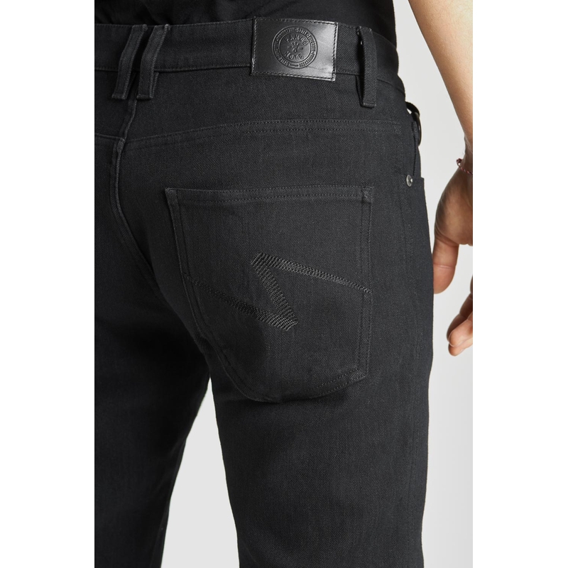 Jeansy na motocykel PANDO MOTO Steel Black 02 čierne výpredaj