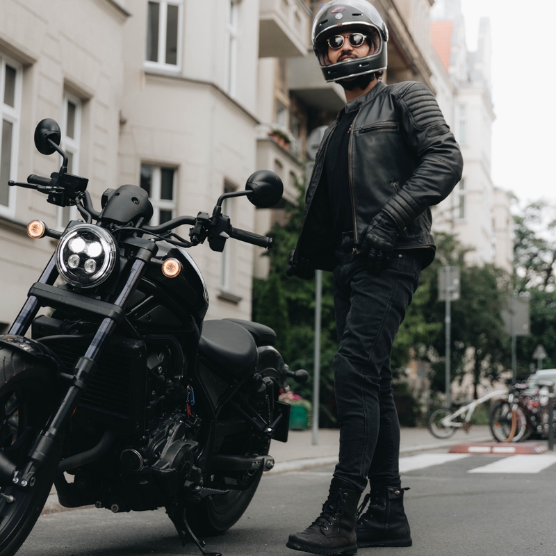 Jeansy na motocykel Rebelhorn Nomad TP vyprané čierne výpredaj