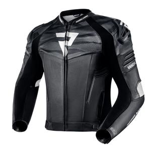 Kožená bunda na motocykel Rebelhorn Vandal čierno-bielá