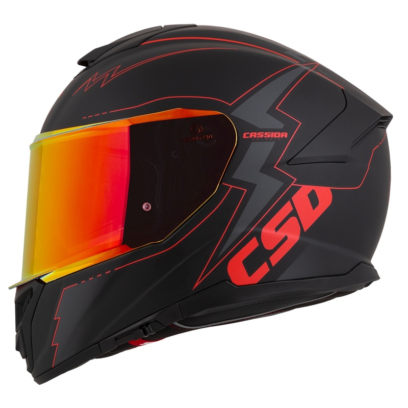 Integrálna prilba na motocykel Cassida Integral GT 2.1 Flash čierno-červeno-sivá