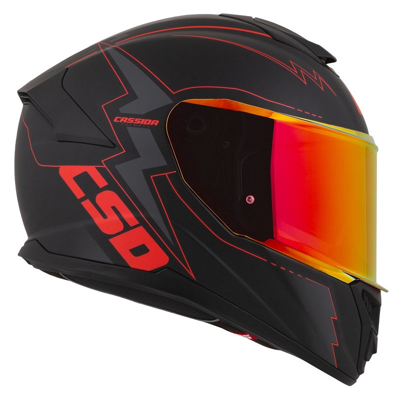 Integrálna prilba na motocykel Cassida Integral GT 2.1 Flash čierno-červeno-sivá