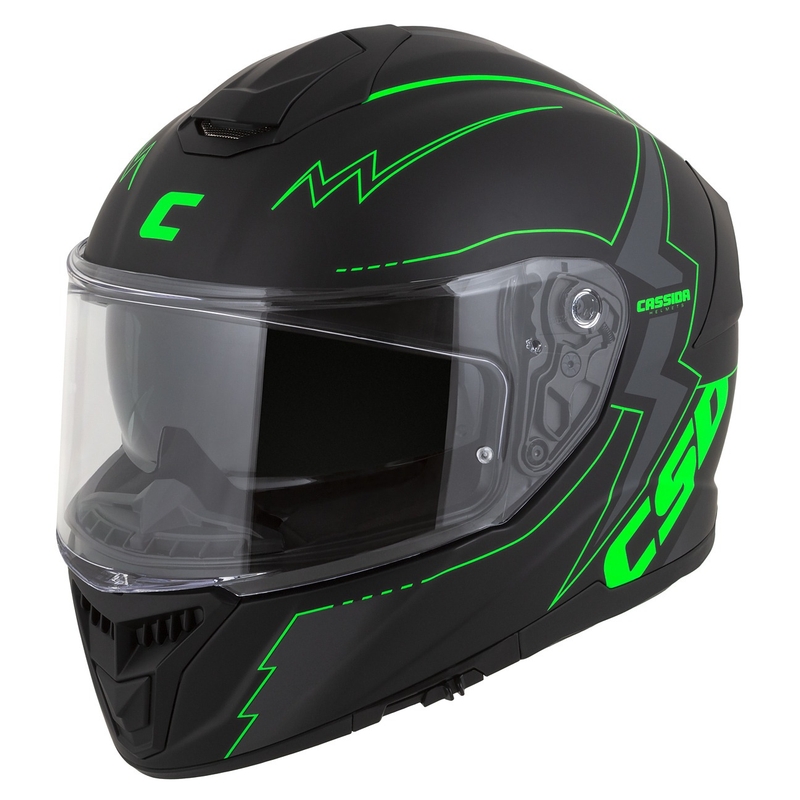 Integrálna prilba na motocykel Cassida Integral GT 2.1 Flash čierno-fluorescenčno zeleno-šedá