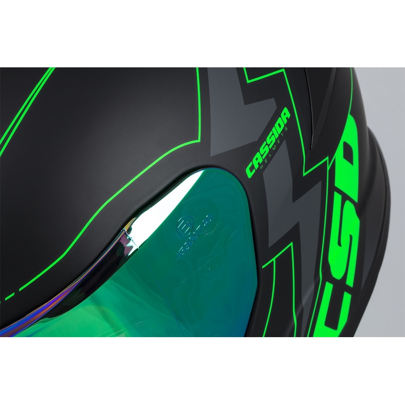 Integrálna prilba na motocykel Cassida Integral GT 2.1 Flash čierno-fluorescenčno zeleno-šedá