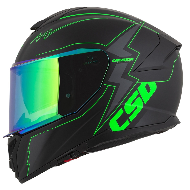 Integrálna prilba na motocykel Cassida Integral GT 2.1 Flash čierno-fluorescenčno zeleno-šedá