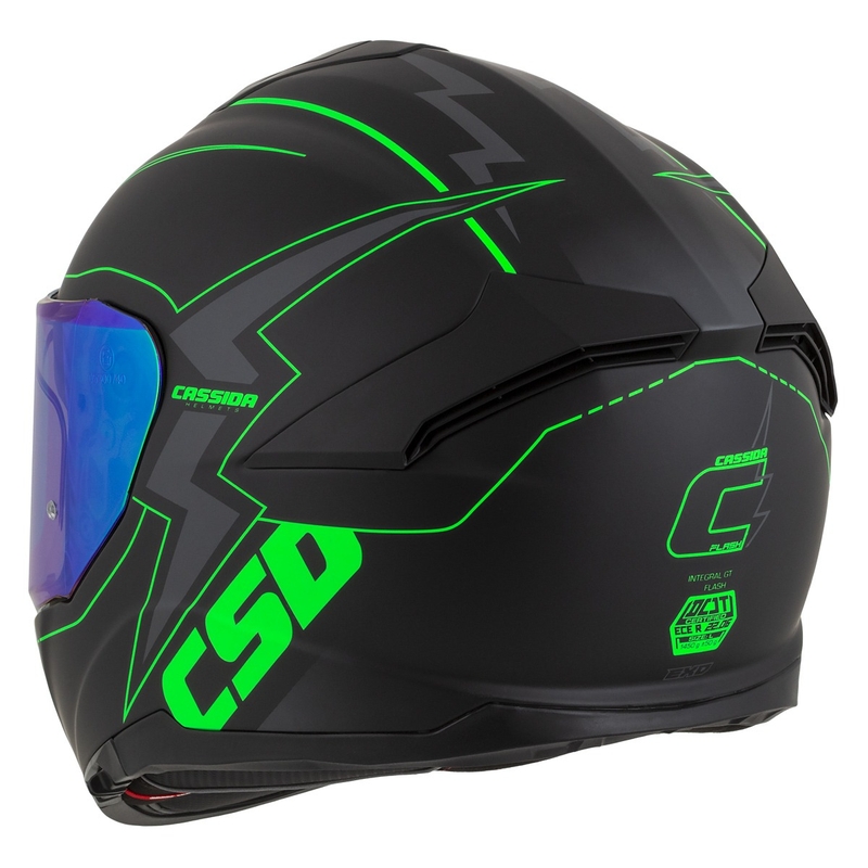 Integrálna prilba na motocykel Cassida Integral GT 2.1 Flash čierno-fluorescenčno zeleno-šedá