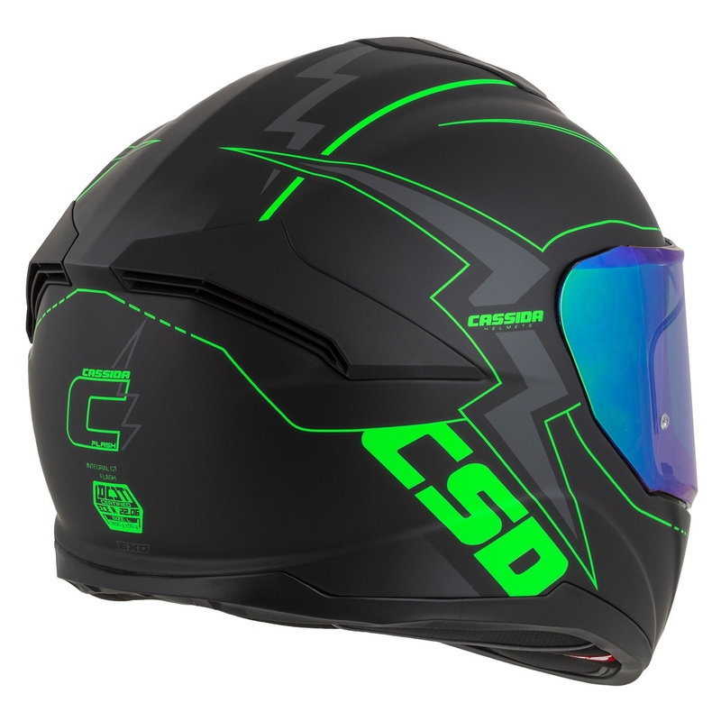 Integrálna prilba na motocykel Cassida Integral GT 2.1 Flash čierno-fluorescenčno zeleno-šedá