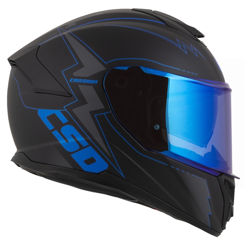 Integrálna prilba na motocykel Cassida Integral GT 2.1 Flash čierno-modro-sivá