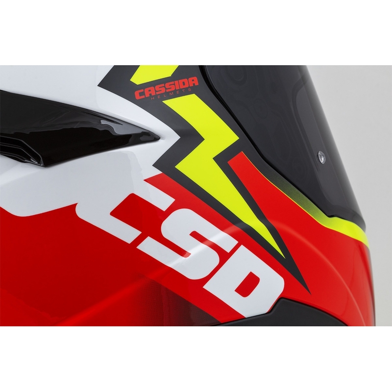 Integrálna prilba na motocykel Cassida Integral GT 2.1 Flash fluorescenčno žlto-červeno-čierno-biela