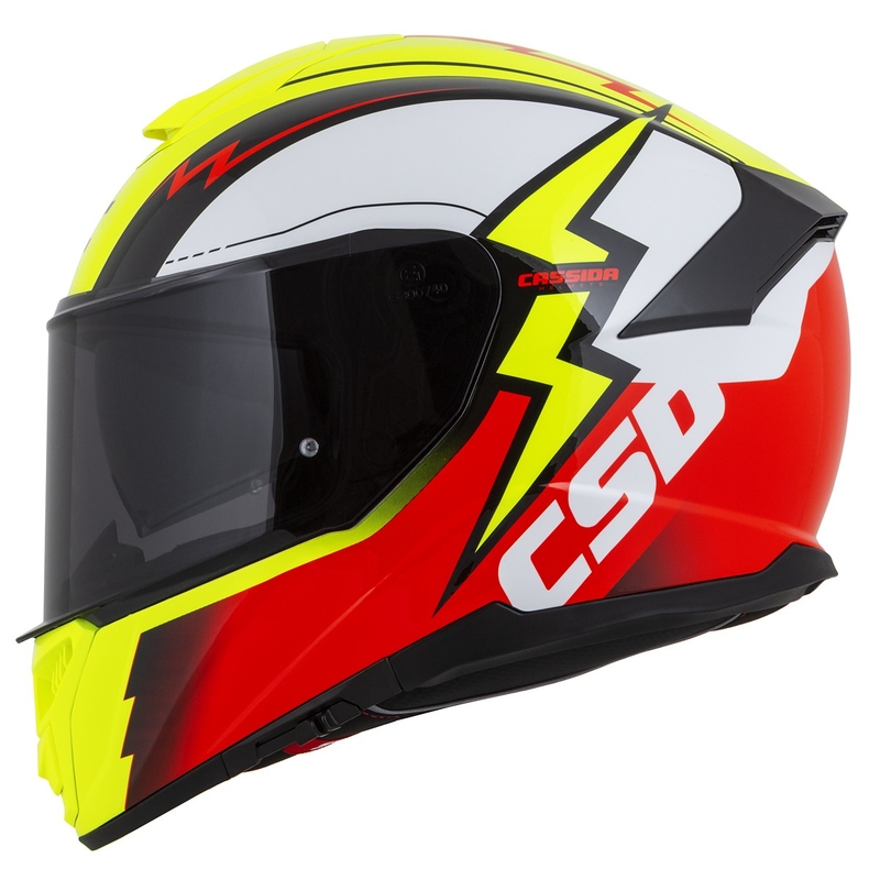 Integrálna prilba na motocykel Cassida Integral GT 2.1 Flash fluorescenčno žlto-červeno-čierno-biela