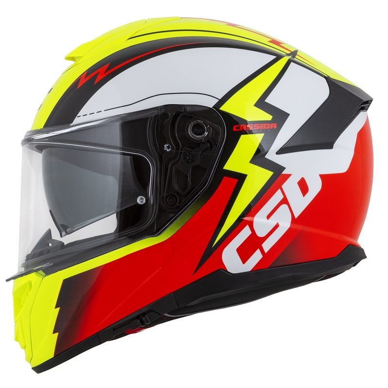 Integrálna prilba na motocykel Cassida Integral GT 2.1 Flash fluorescenčno žlto-červeno-čierno-biela