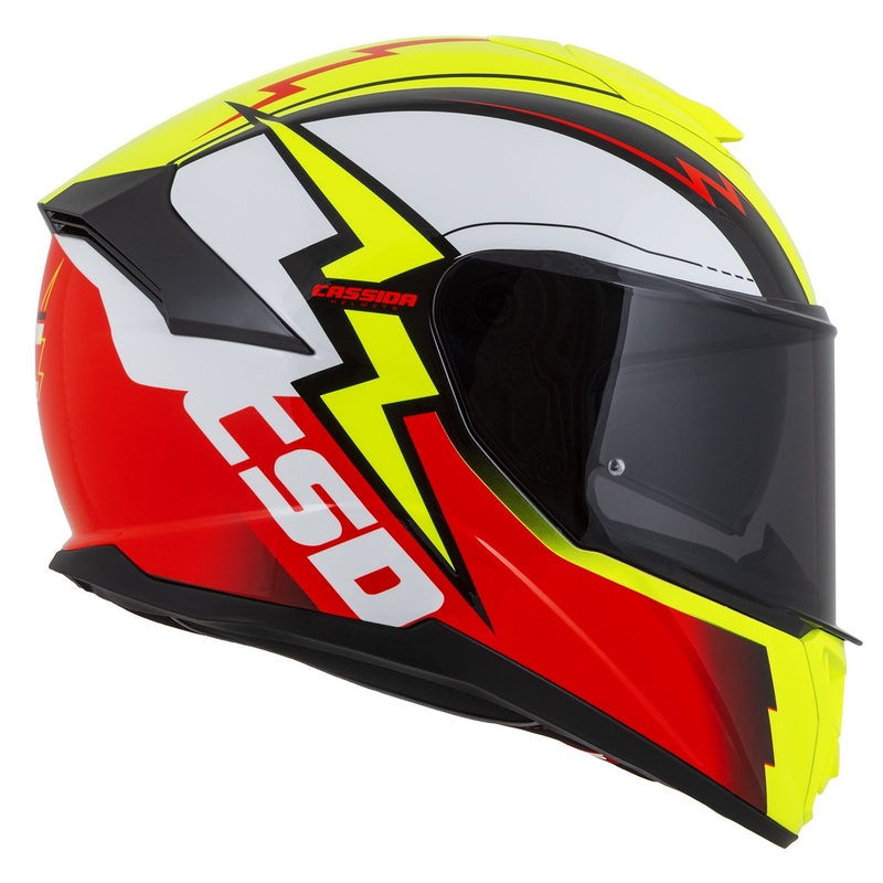 Integrálna prilba na motocykel Cassida Integral GT 2.1 Flash fluorescenčno žlto-červeno-čierno-biela