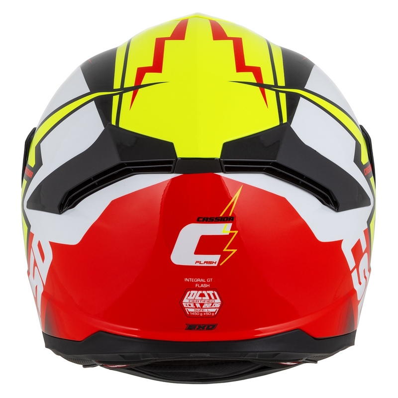 Integrálna prilba na motocykel Cassida Integral GT 2.1 Flash fluorescenčno žlto-červeno-čierno-biela
